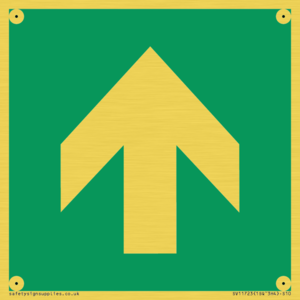 E907 Safe condition: Up / forwards arrow (90 deg supplimentary)
